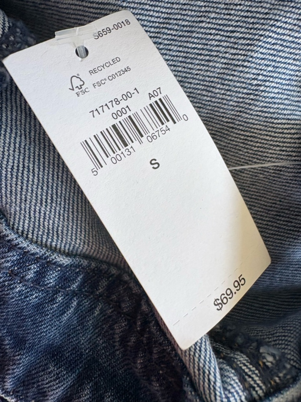 Gap | NWT Denim Mini Dress Button Front - Picture 6 of 9
